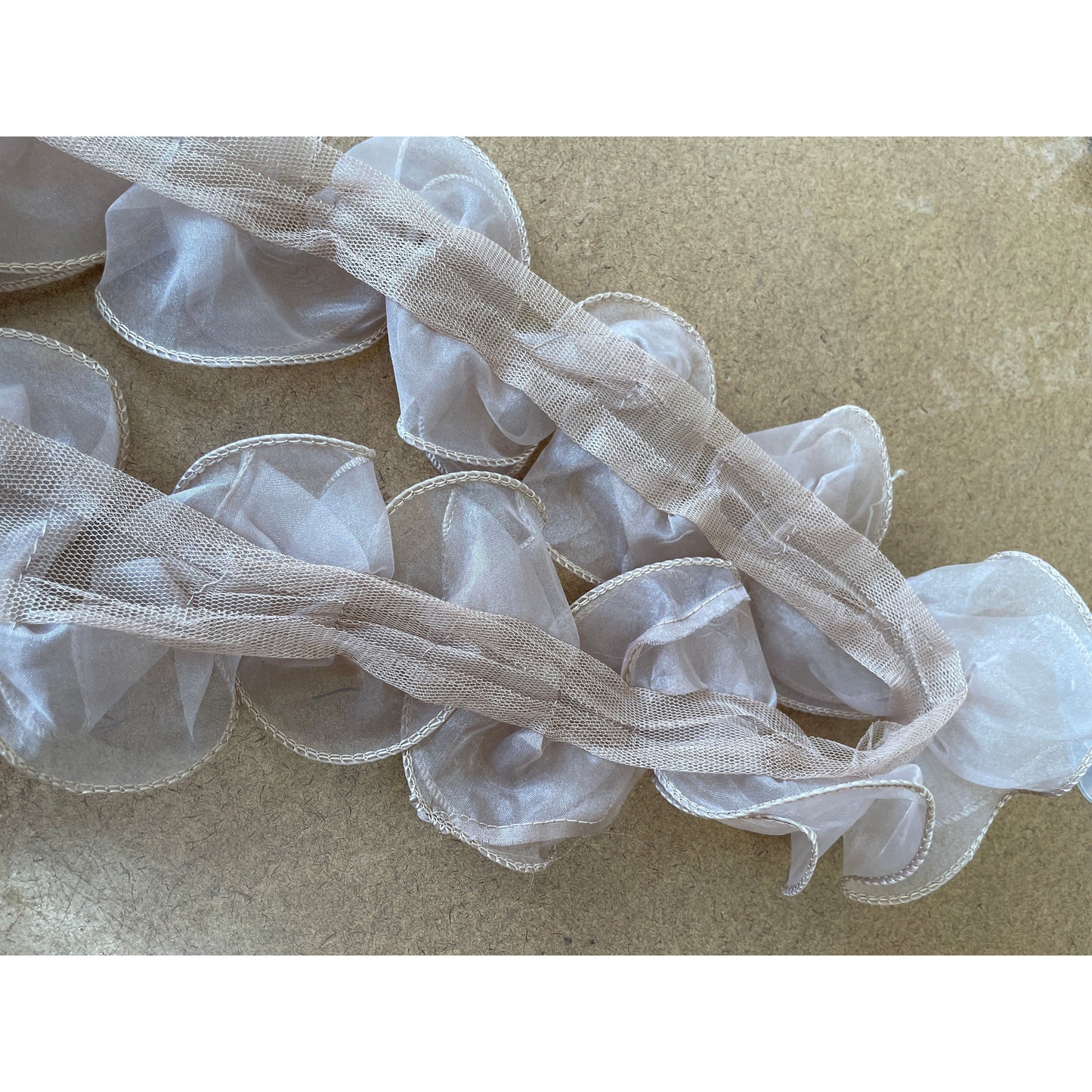Organza and ruffles (trim)
