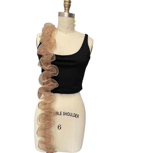 Organza and ruffles (trim)