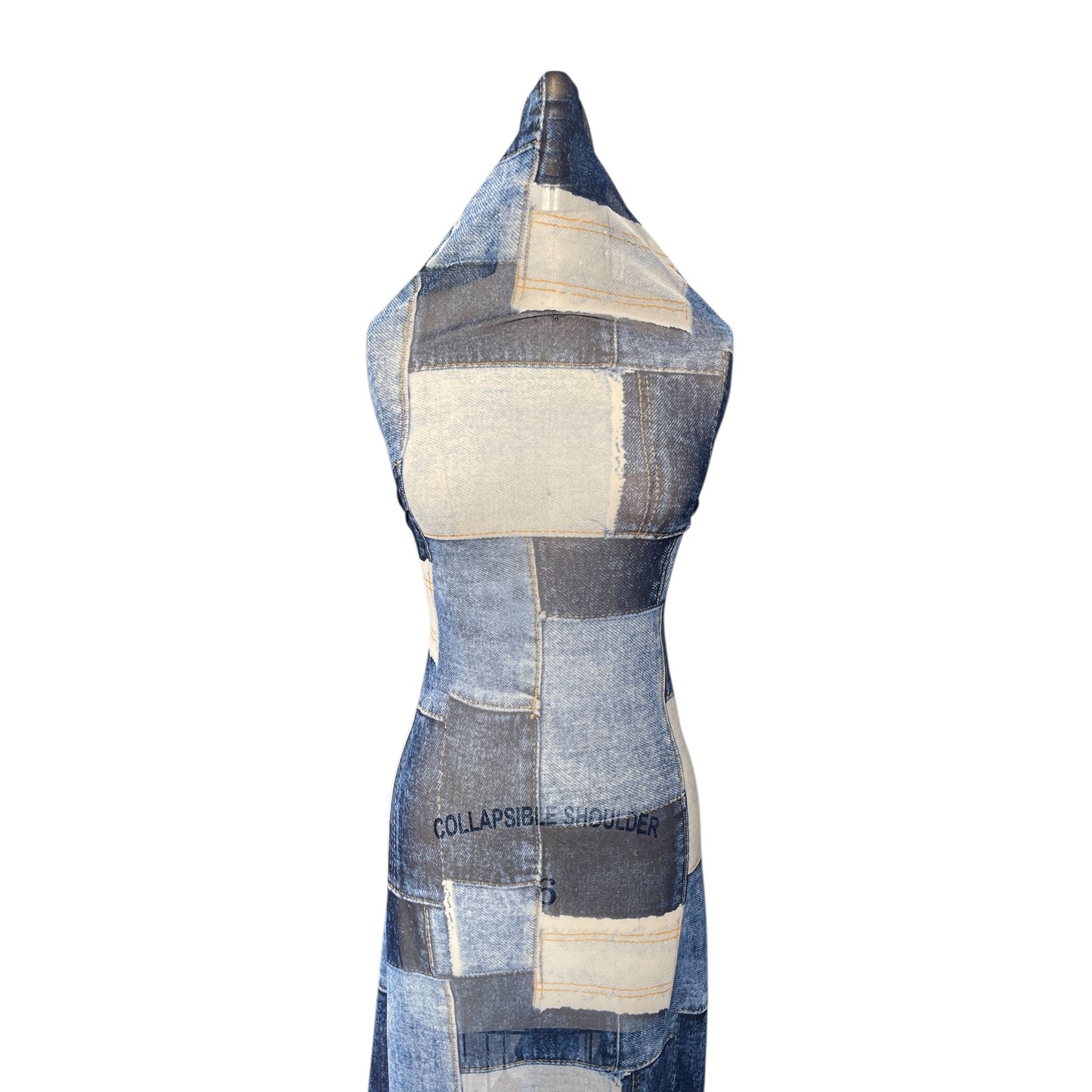 Denim Patches sheer (fabric)