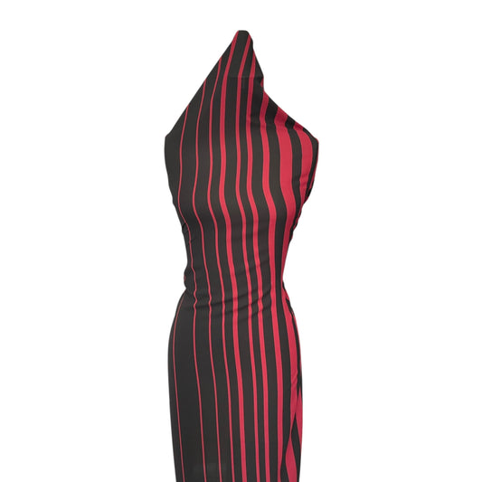 Sally Stripes Red/Blk (fabric)