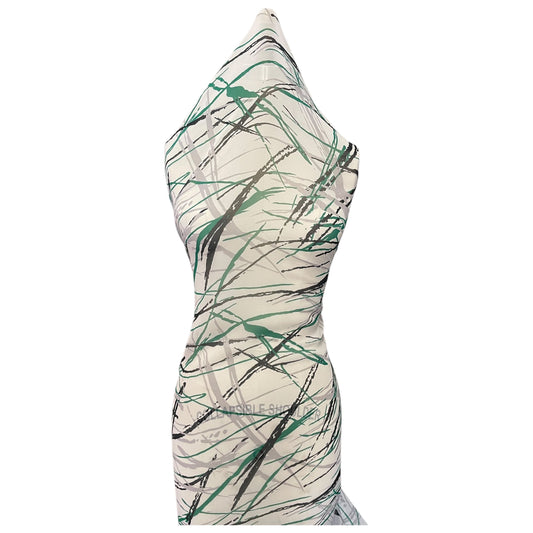 Artsy scene Blk/Green (fabric)