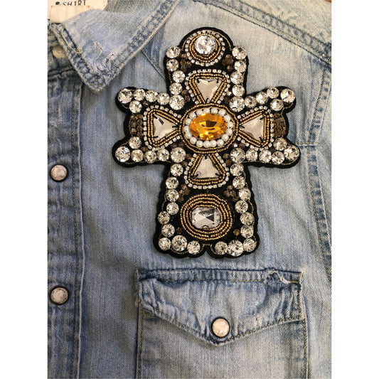 Cross - silver/gold (patch)