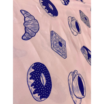 Donut and coffee print (fabric)