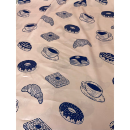 Donut and coffee print (fabric)