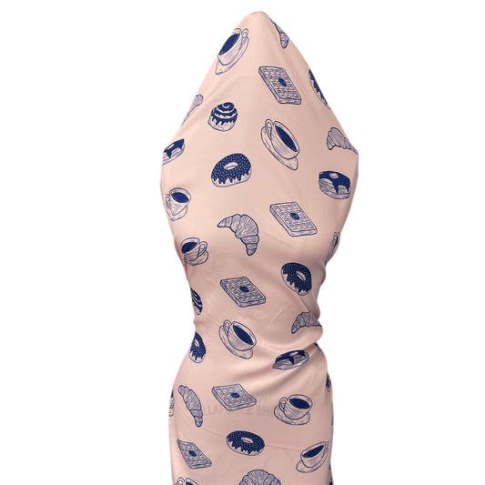 Donut and coffee print (fabric)