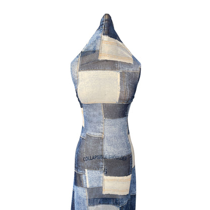 Denim Patches sheer (fabric)