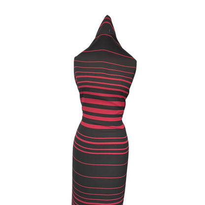 Sally Stripes Red/Blk (fabric)