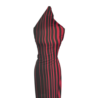 Sally Stripes Red/Blk (fabric)