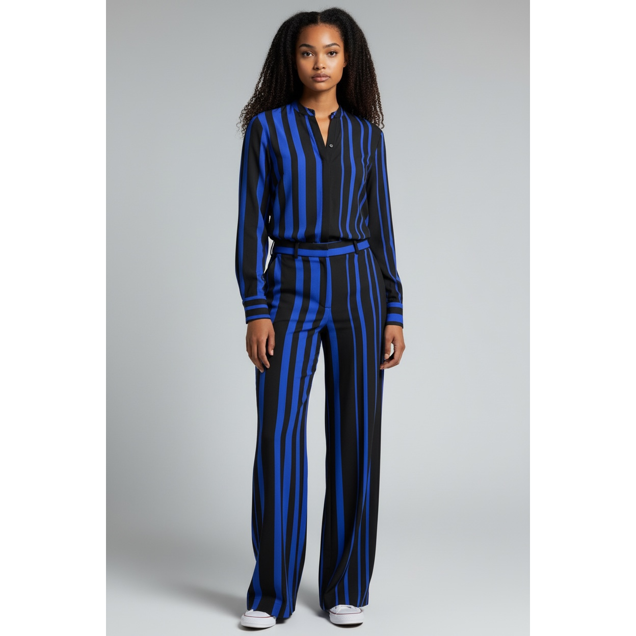Sally Stripes Blue/Black (fabric)