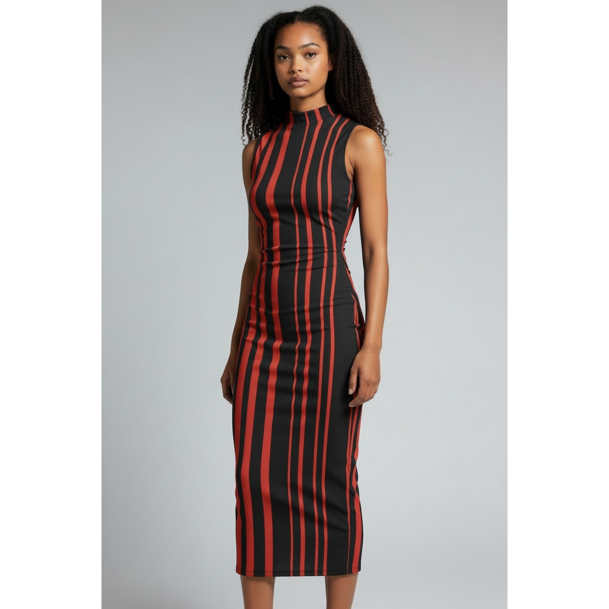Sally Stripes Red/Blk (fabric)